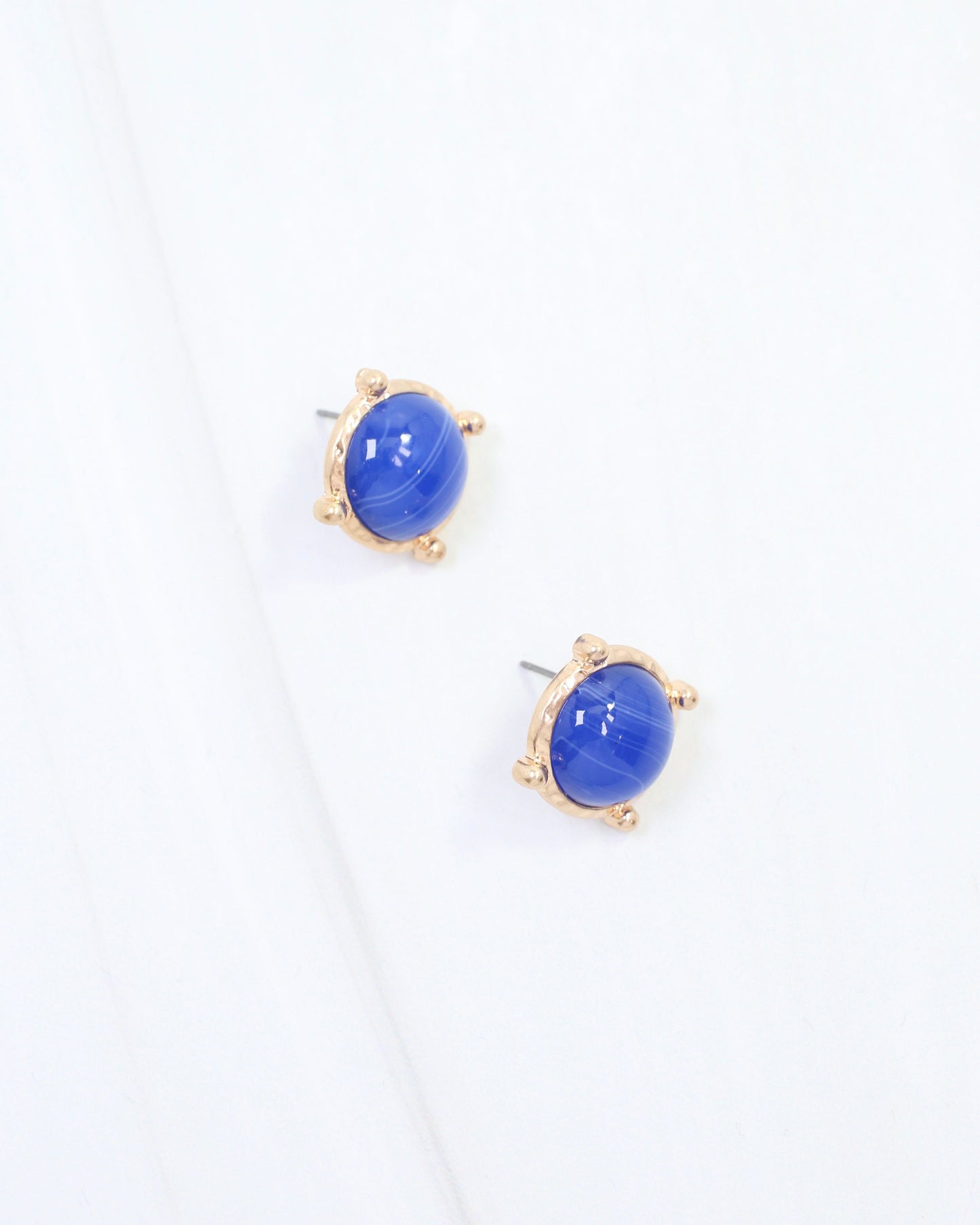 Florissant Round Post Earring Blue