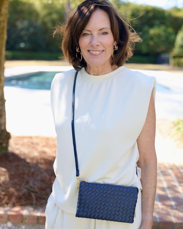 Liz Crossbody Bag Woven Navy