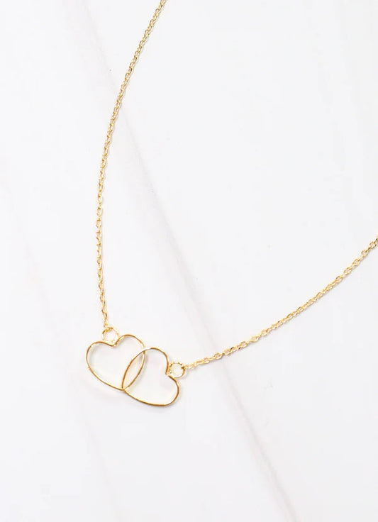 Theresa Heart Necklace Gold