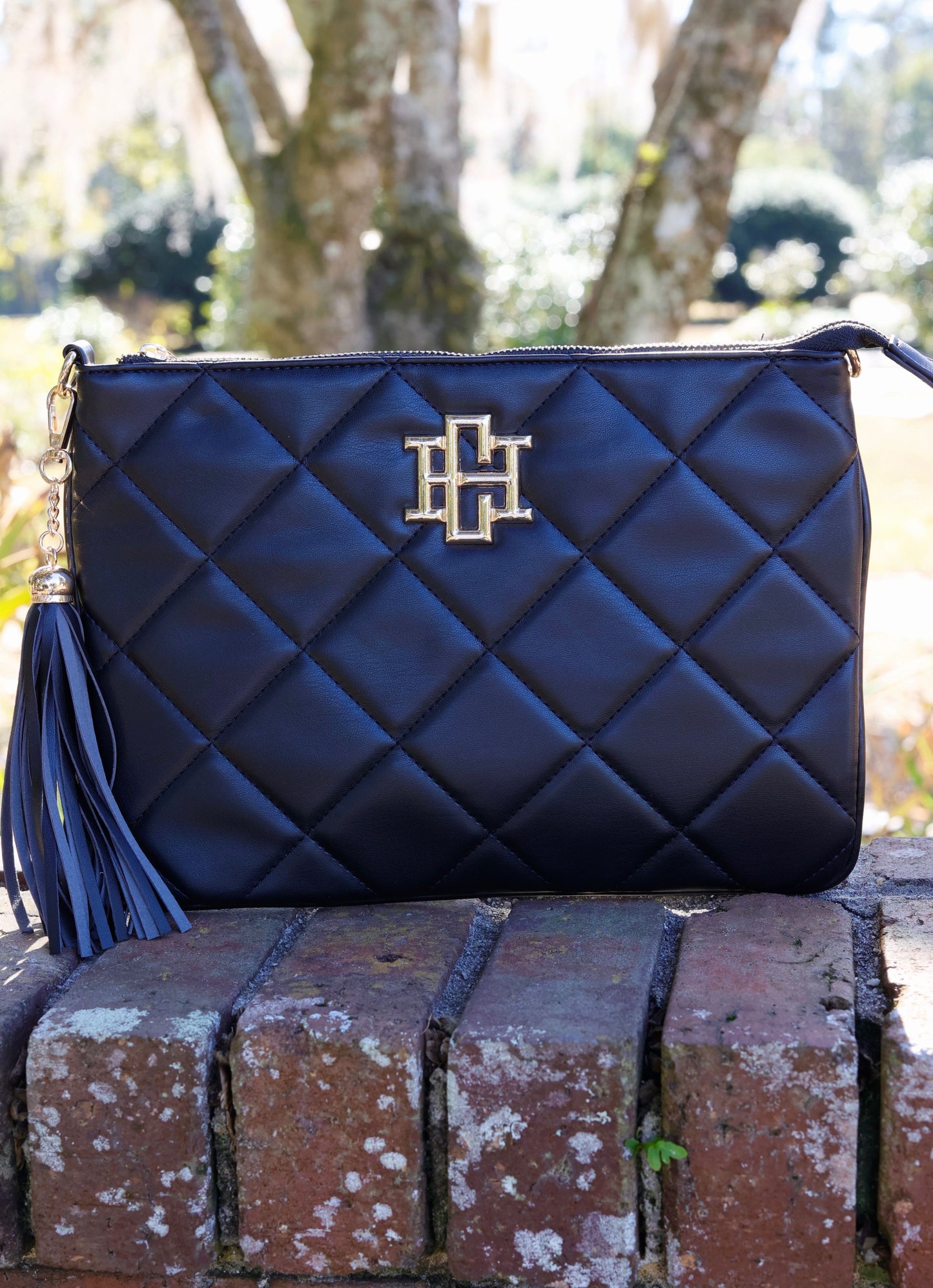 Madelyn Clutch/Crossbody BLACK QUILTED LD