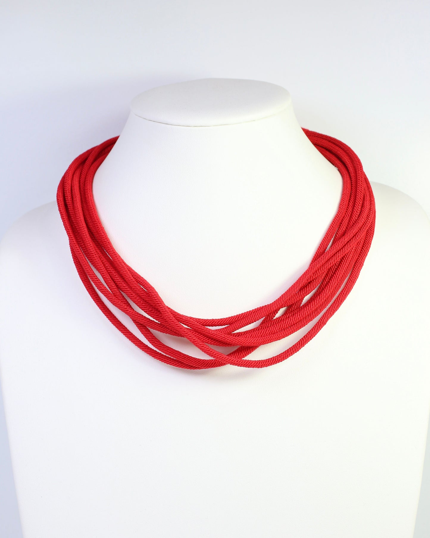 Cranley Layered Cord Necklace Red