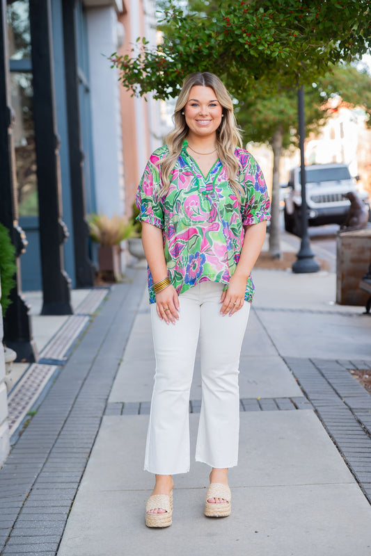 Lily Floral Print Top