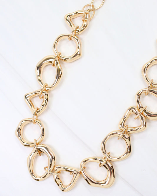 Elizabethtown Chunky Link Necklace Gold