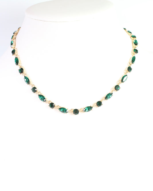Charlie Crystal Necklace Emerald