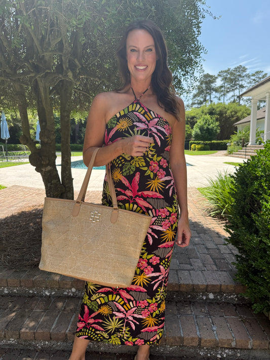 Tropical Babe Halter Maxi Dress