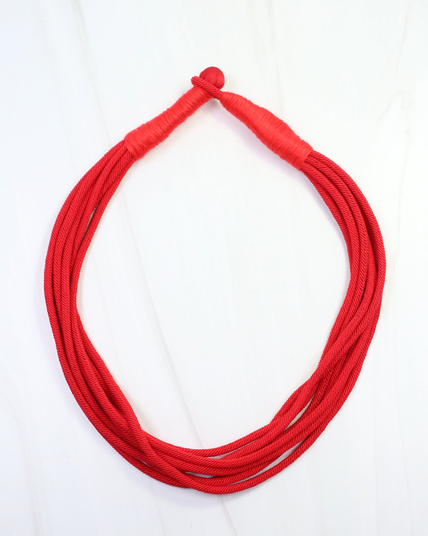 Cranley Layered Cord Necklace Red