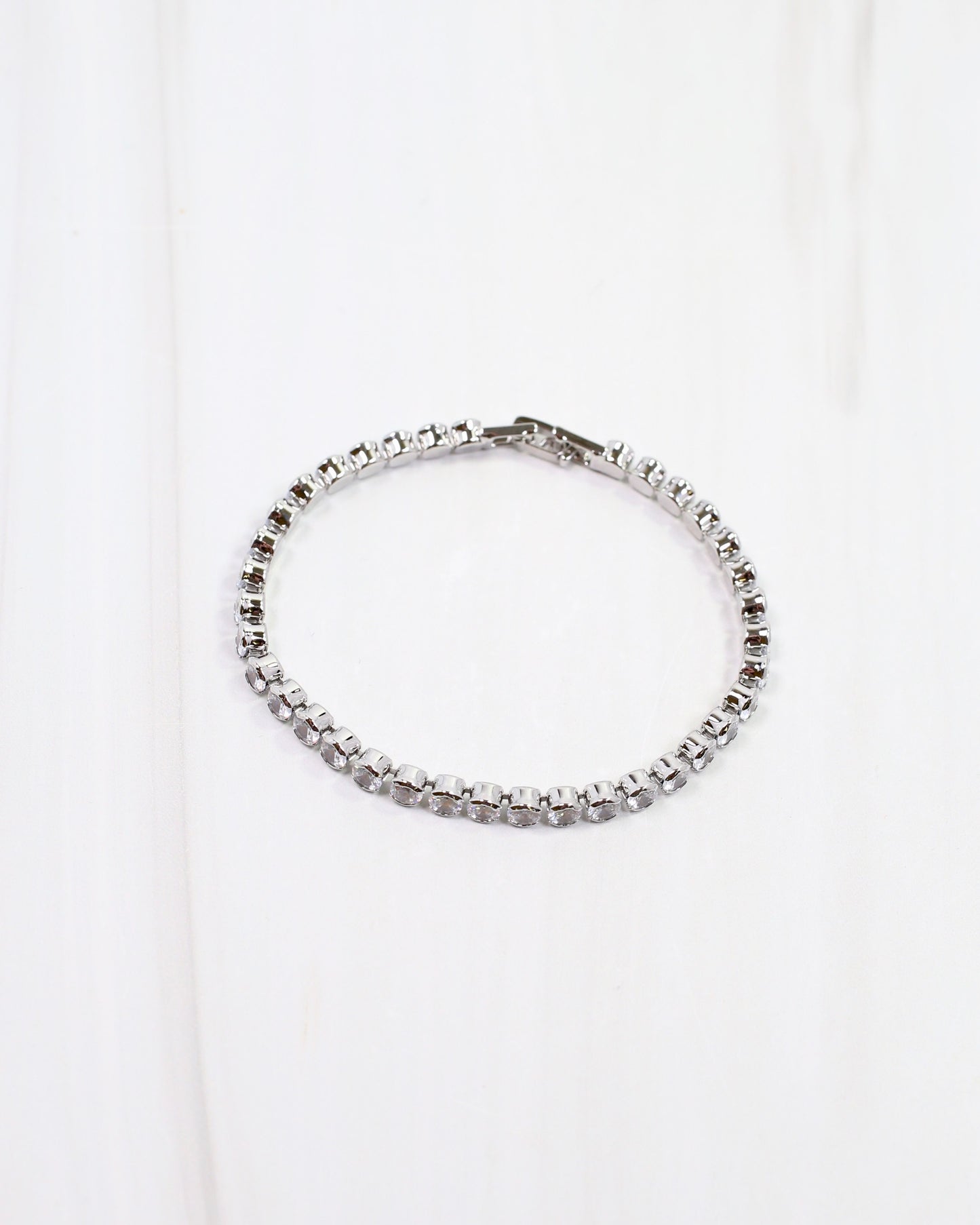 Pinsky CZ Tennis Bracelet Silver