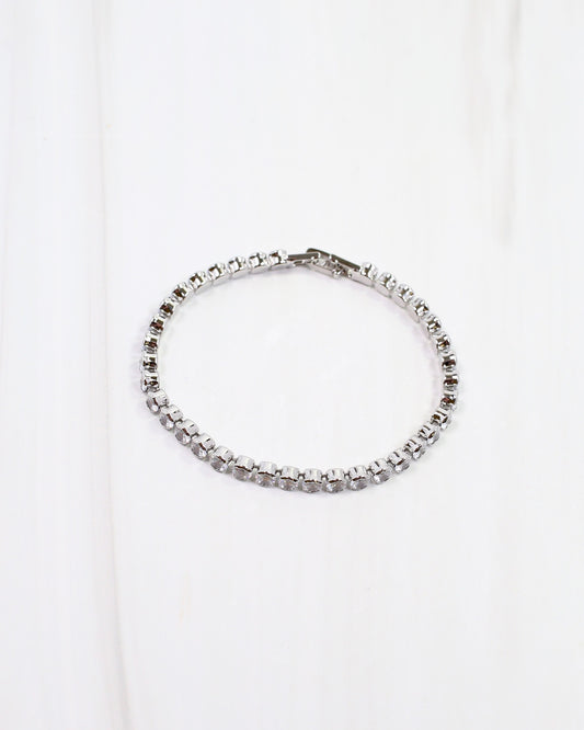 Pinsky CZ Tennis Bracelet Silver