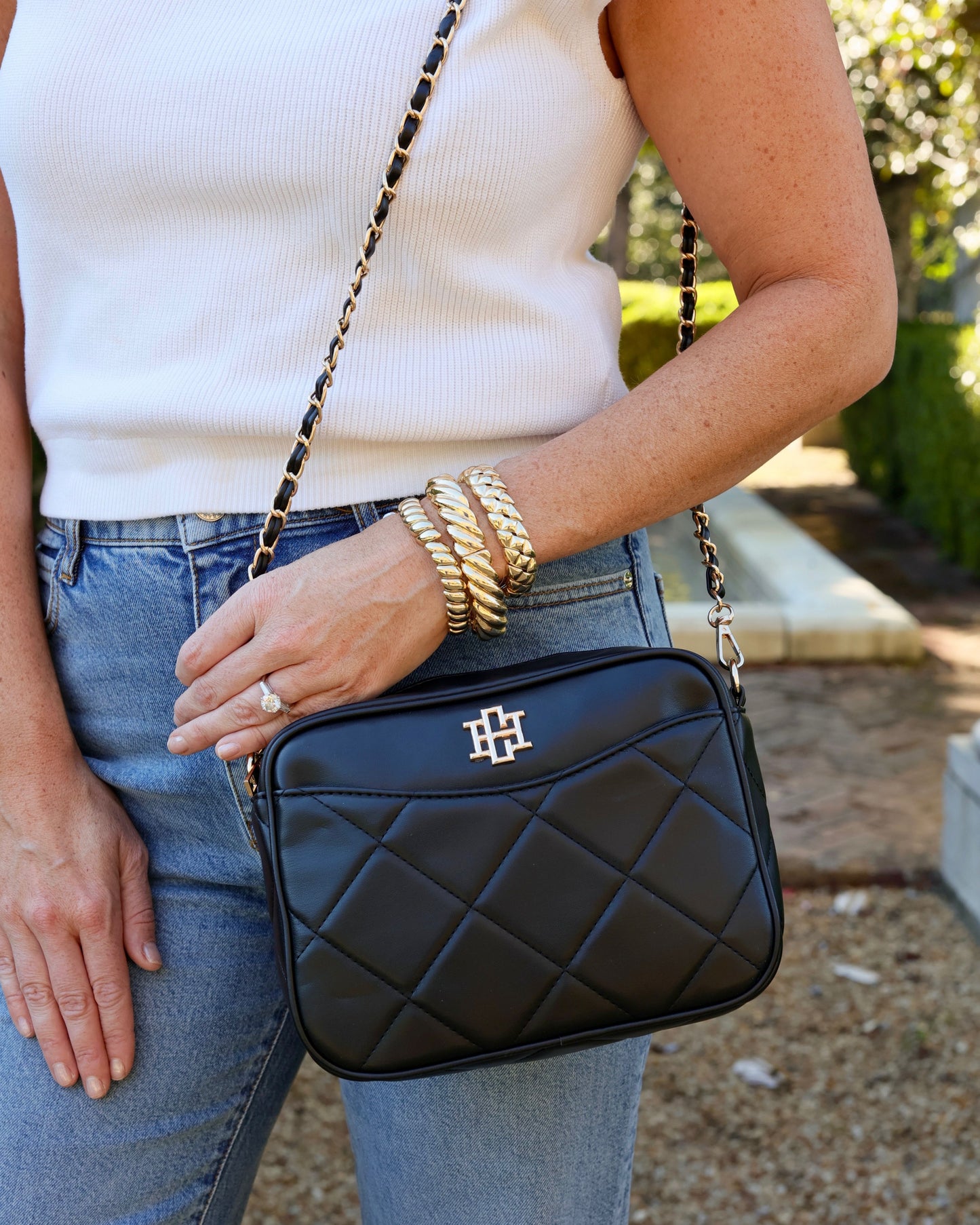 Fiona Crossbody Black Quilted LD