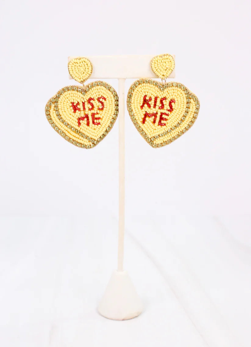 Tell Me About It Heart Earring YELLOW