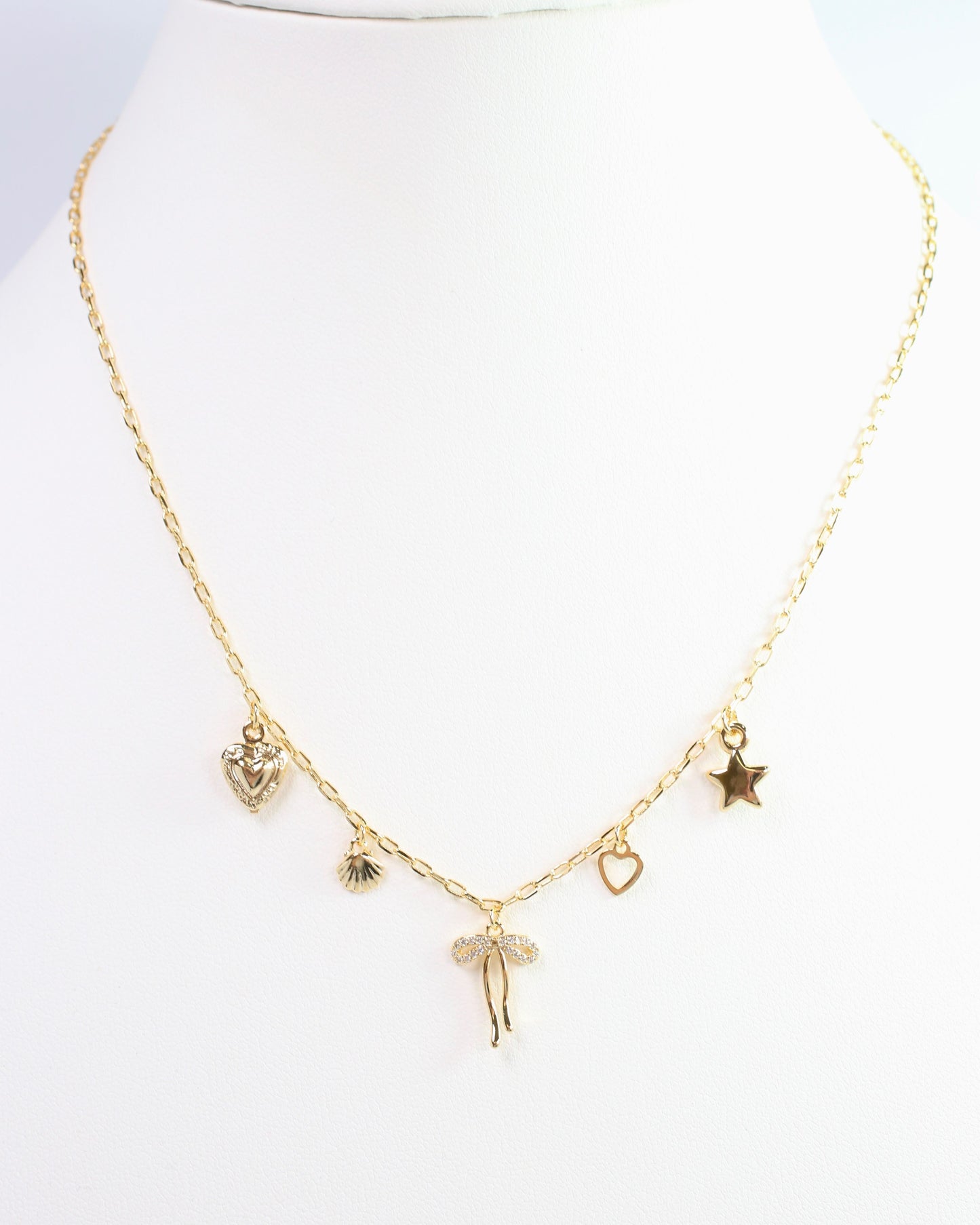 Tammy Charm Necklace Gold