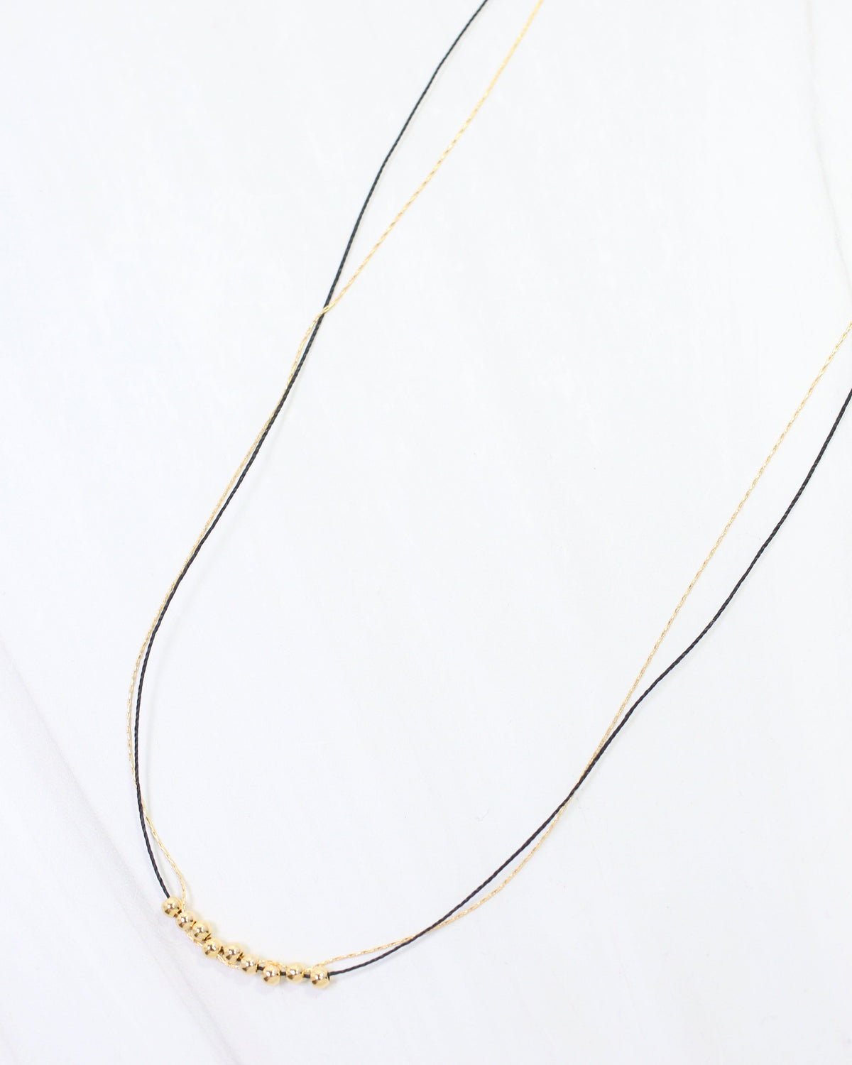 Odette Mini Cord Necklace Black