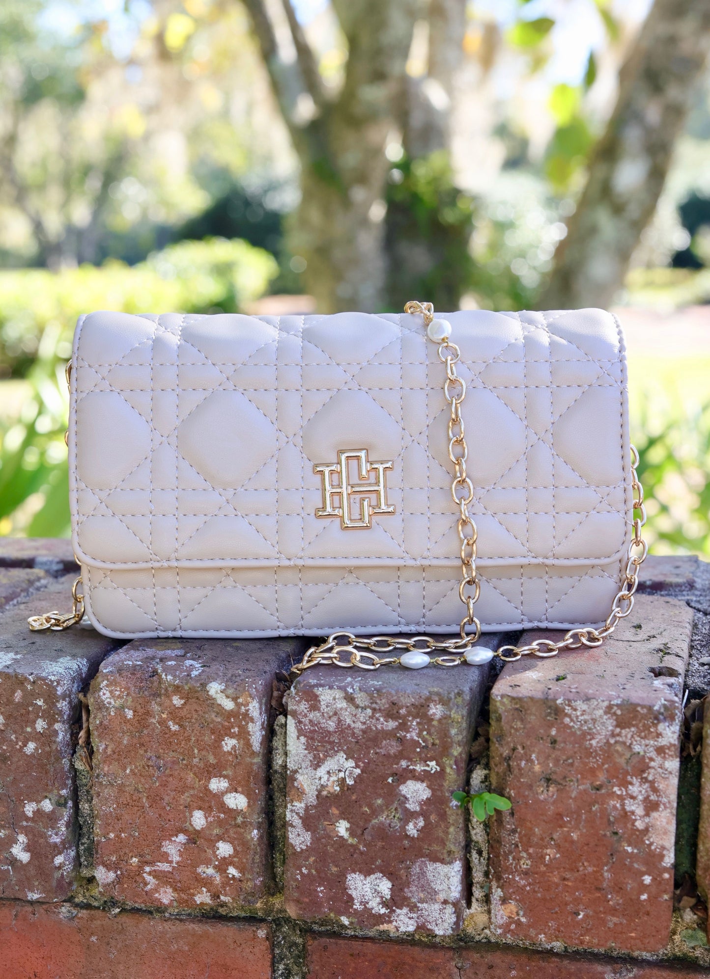 Brynleigh Clutch Crossbody Nude Quilted LQ