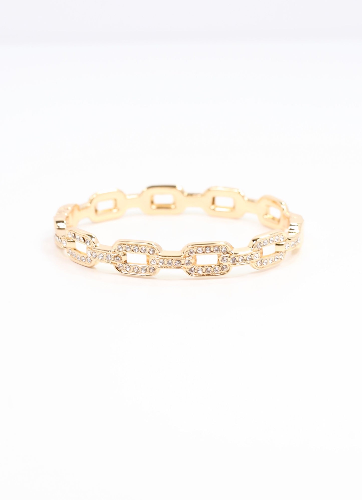 Tisdale CZ Metal Link Bracelet GOLD