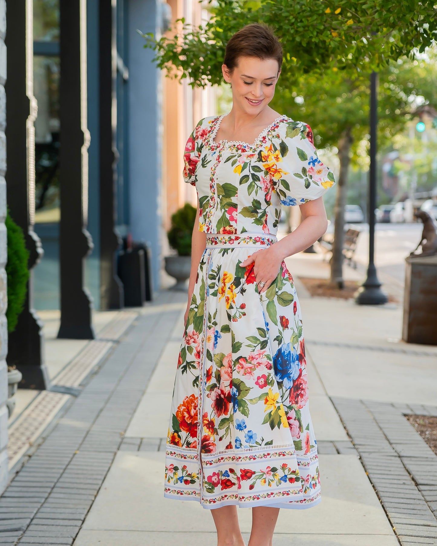 Mary Floral Puff Sleeve Top