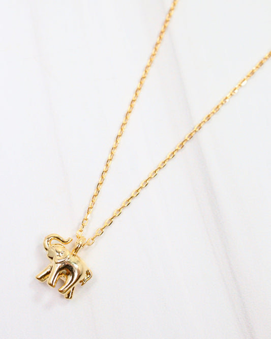 Lucky Elephant Necklace Gold