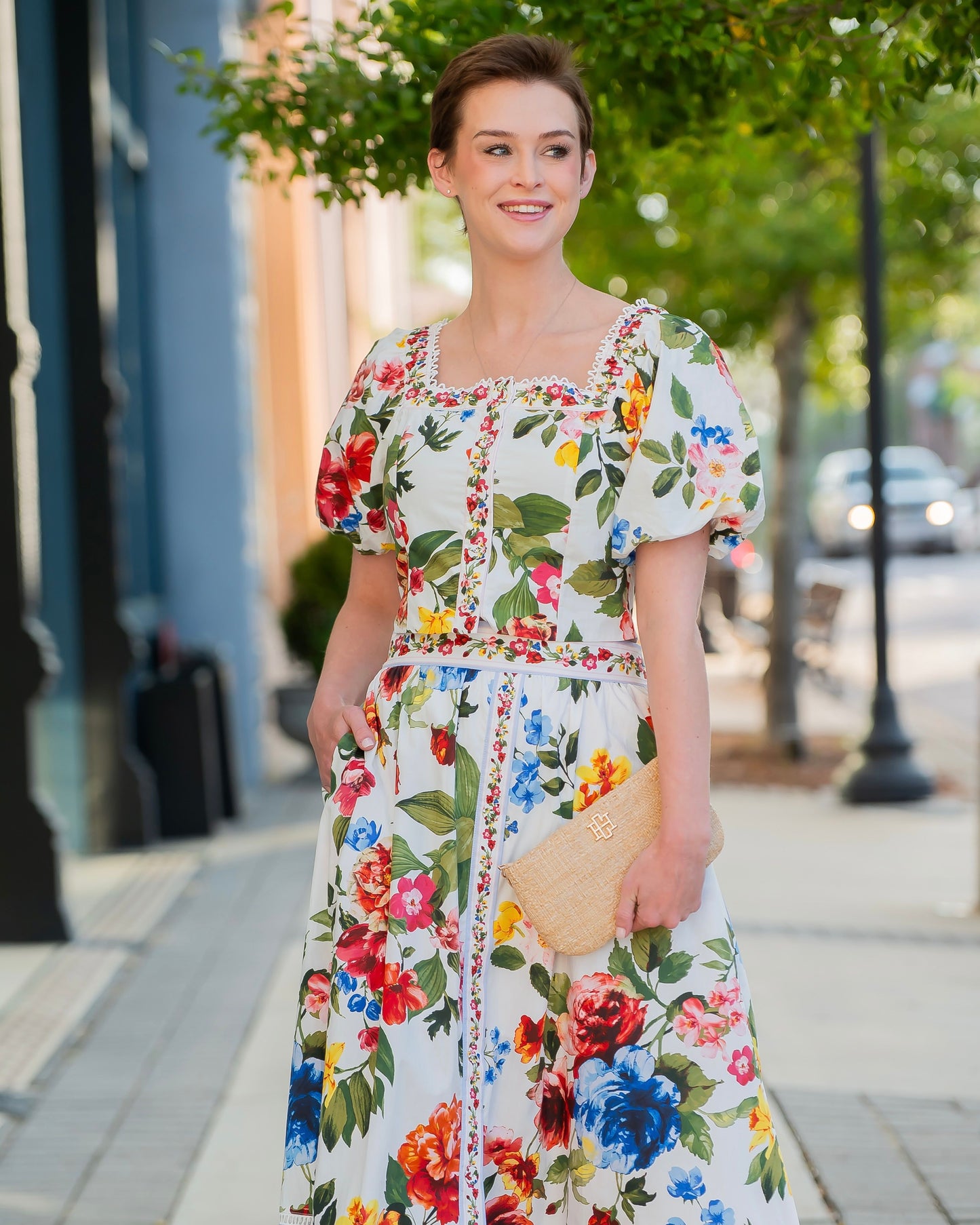 Mary Floral Puff Sleeve Top