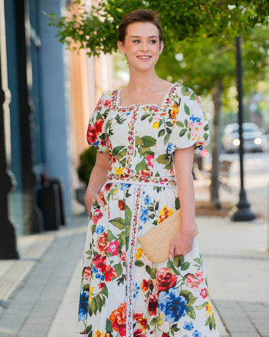 Mary Floral Puff Sleeve Top