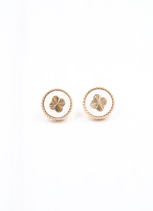 Turin Clover Stud Earring Gold