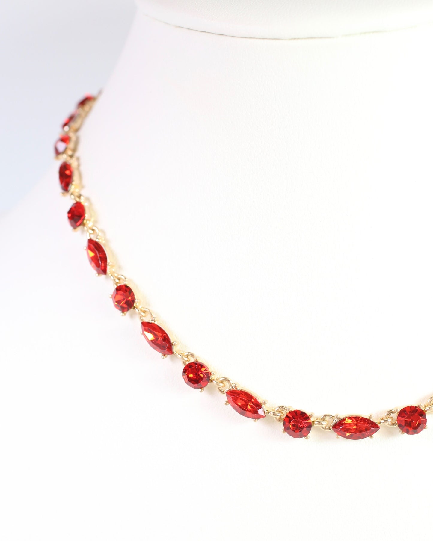Charlie Crystal Necklace Red