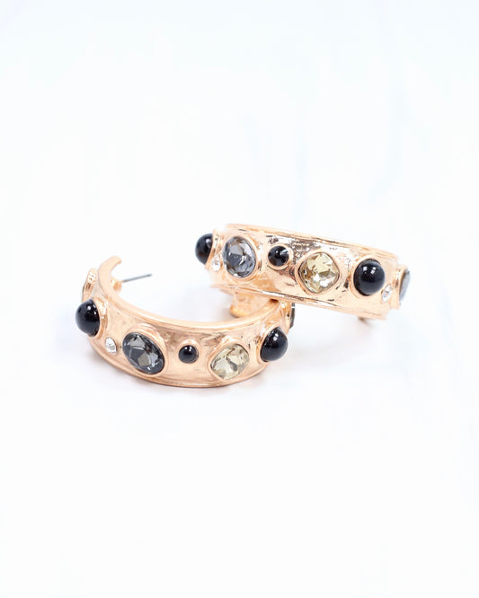 Julietta Hoop Earring Black Diamond