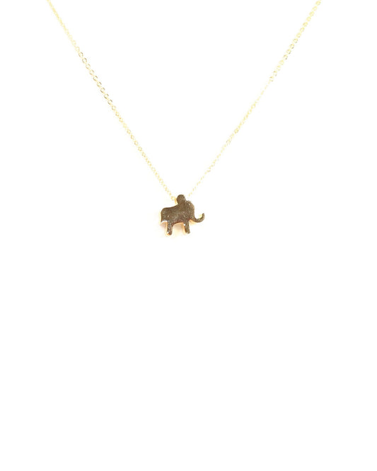 Win It Elephant Charm Necklace Gold