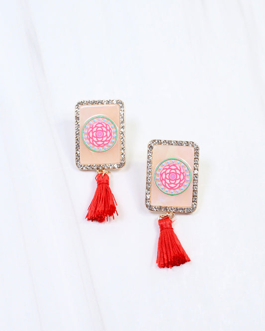 Rack Em Earring Red