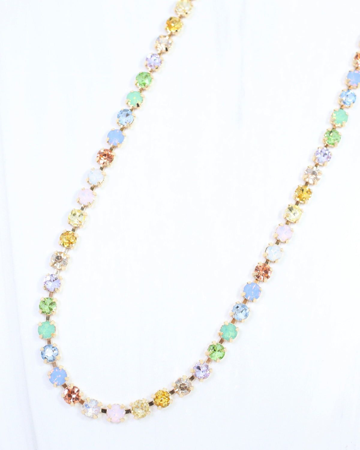 Jackson Crystal Necklace Lavender Multi