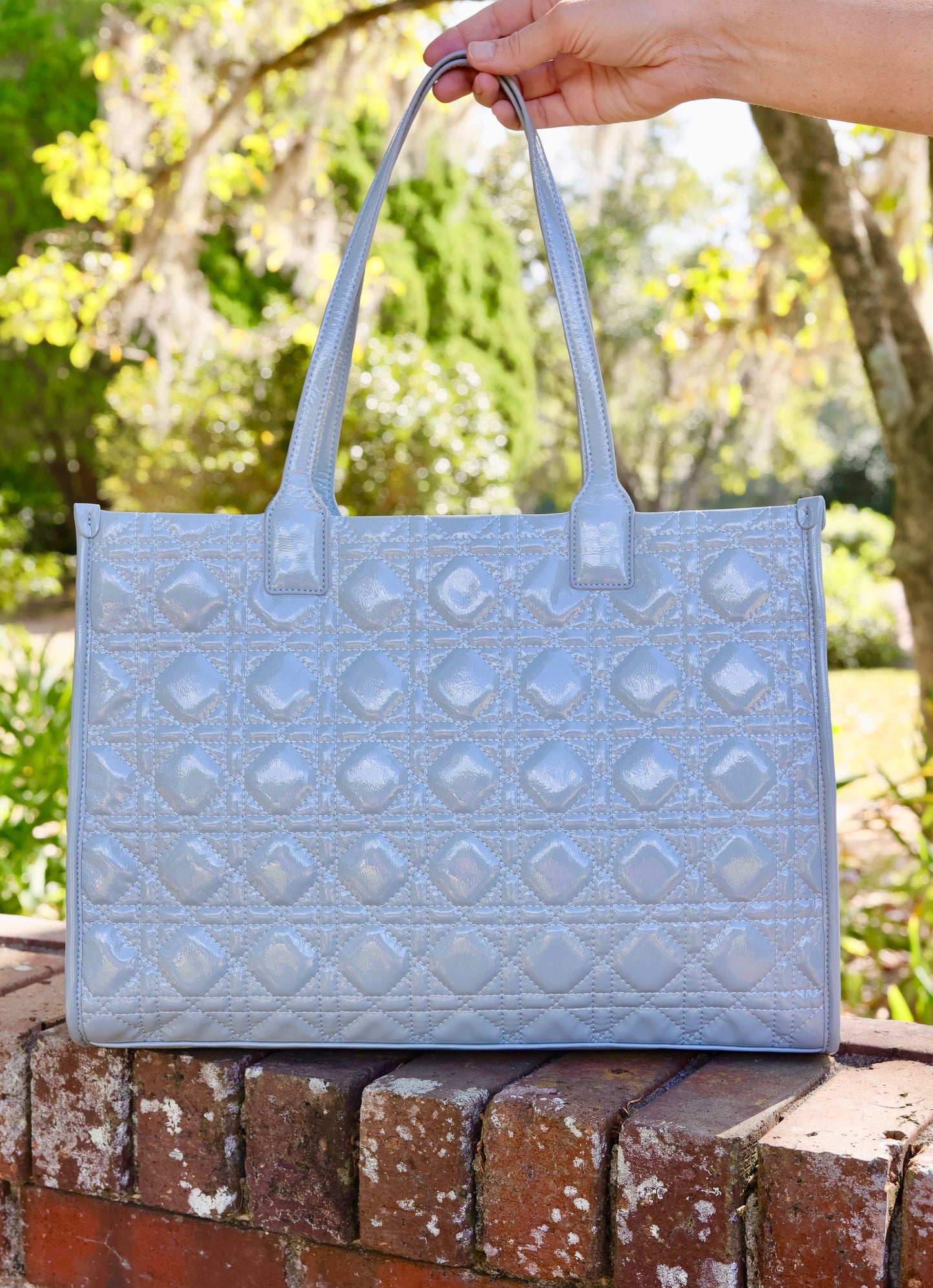 Shane Tote Dusty Blue Patent LQ