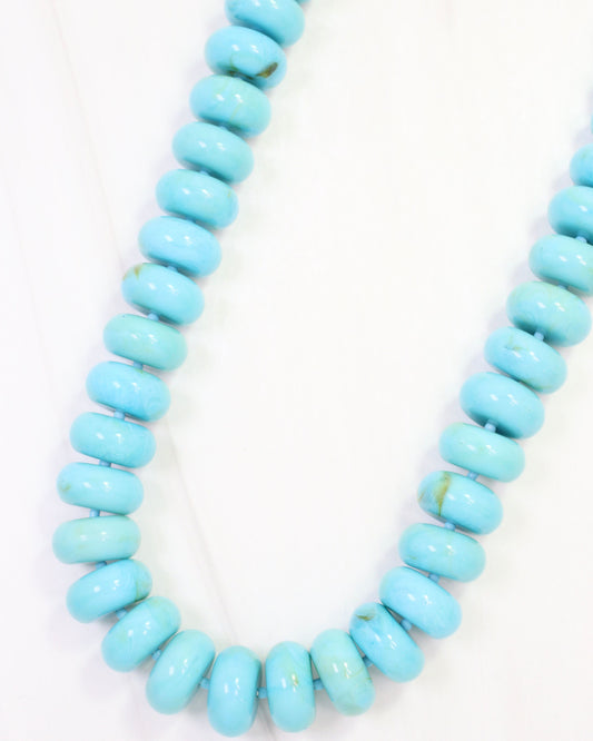 Pipestone Marble Beaded Necklace Turquoise