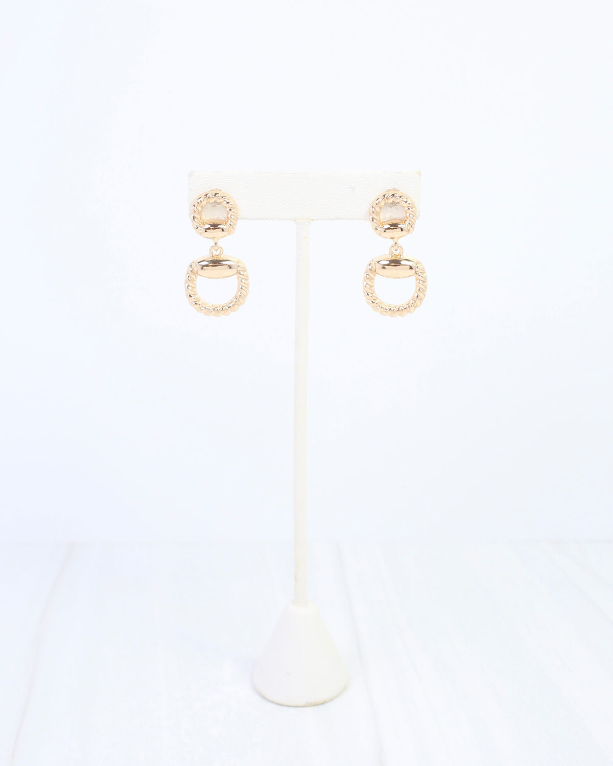 Martha Braided Horsebit Earring Gold
