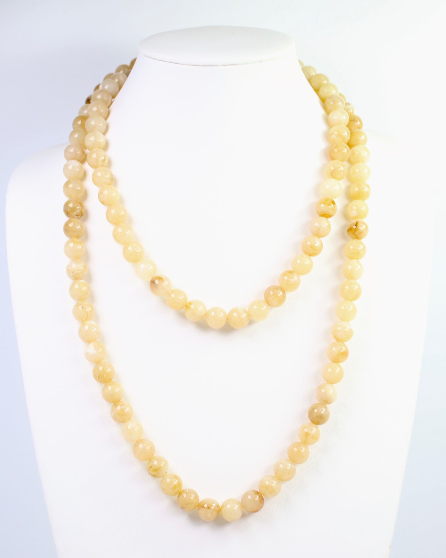 Lithgow Marble Beaded Layered Necklace Natural