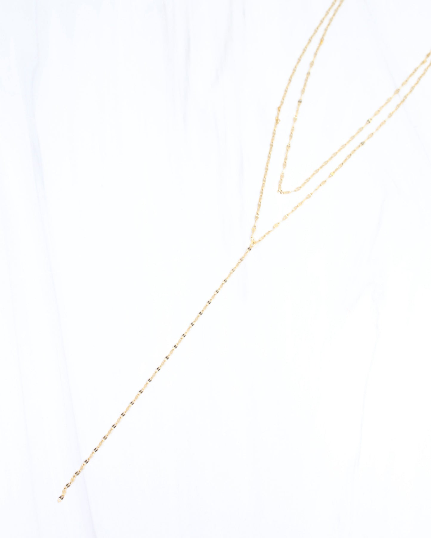 Dailyn Layered Y Necklace WP Gold