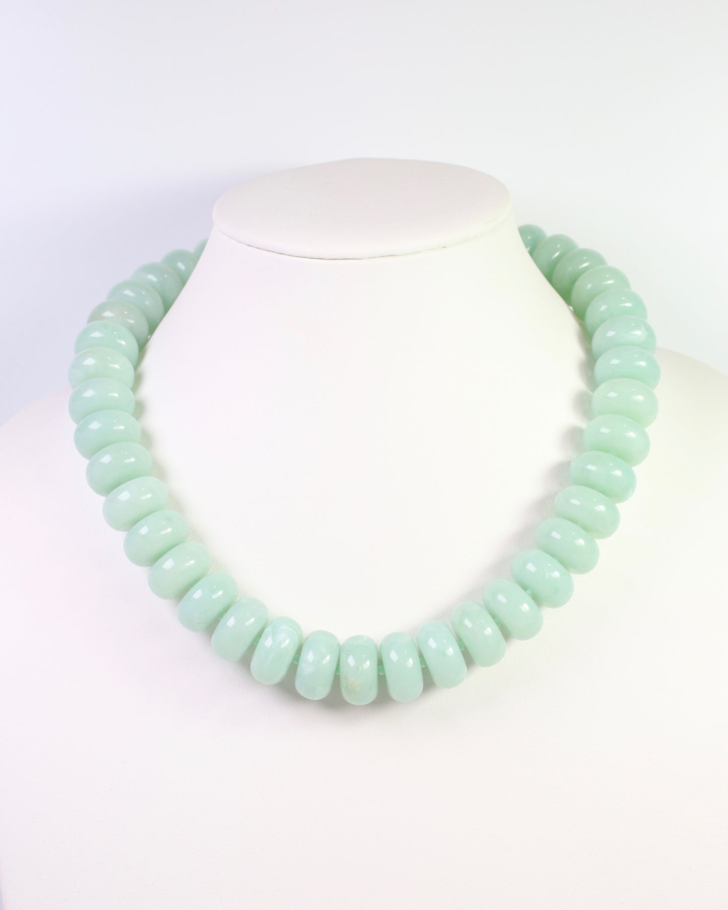 Pipestone Marble Beaded Necklace Mint