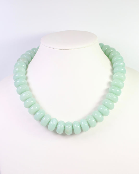 Pipestone Marble Beaded Necklace Mint