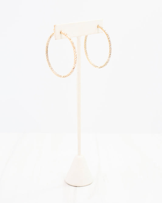 Sparkle Baby Crystal Hoop Gold