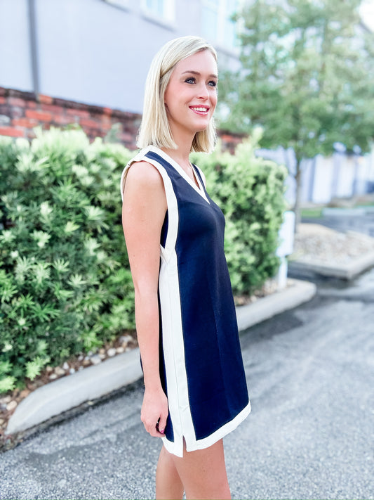 Conner V-Neck Black Dress