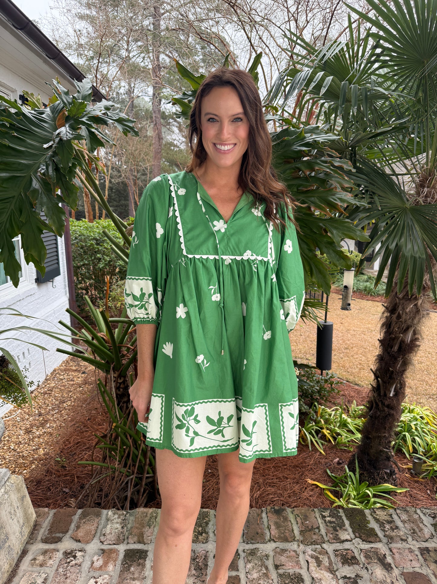 Caught A Vibe Green Pullover Mini Dress