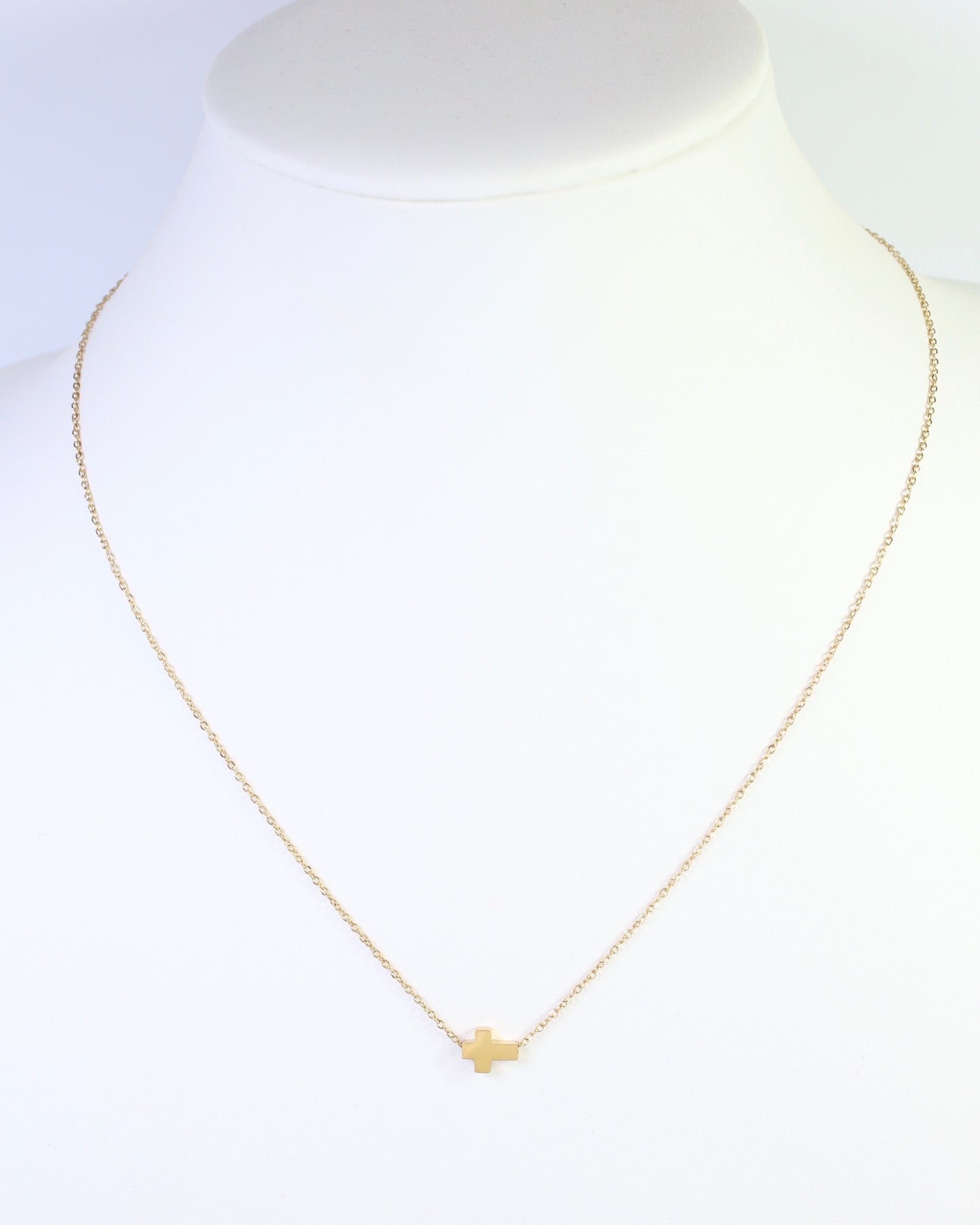 Bronx Cross Necklace Gold