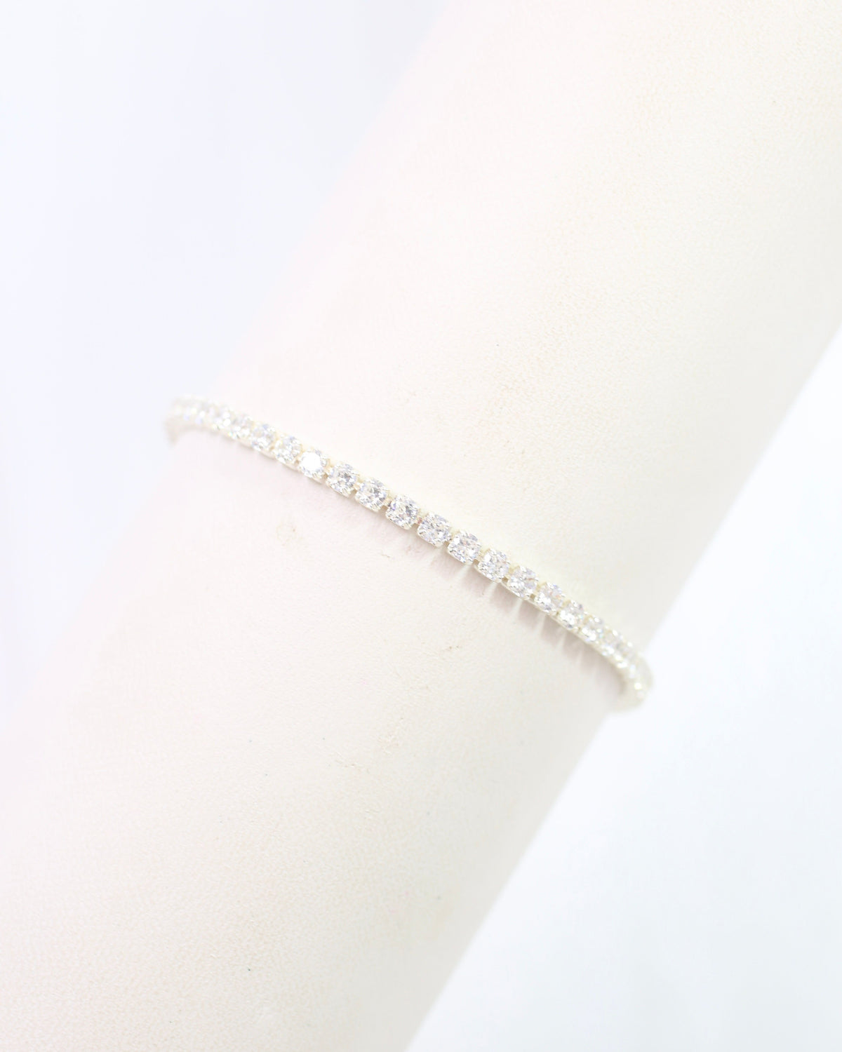 Luna Small CZ Tennis Bracelet WR Silver