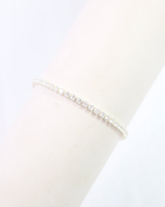 Luna Small CZ Tennis Bracelet WR Silver