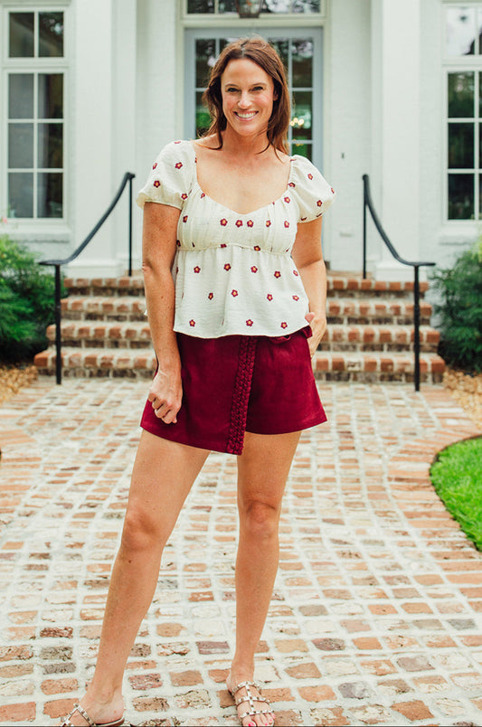 Lakin Embroidered Daisy Top