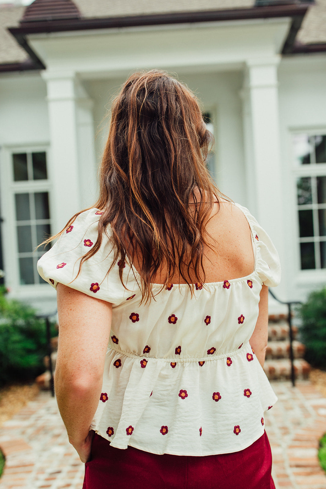 Lakin Embroidered Daisy Top