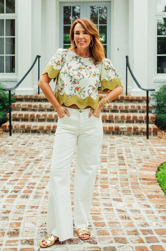 Laine Ecru Floral Top