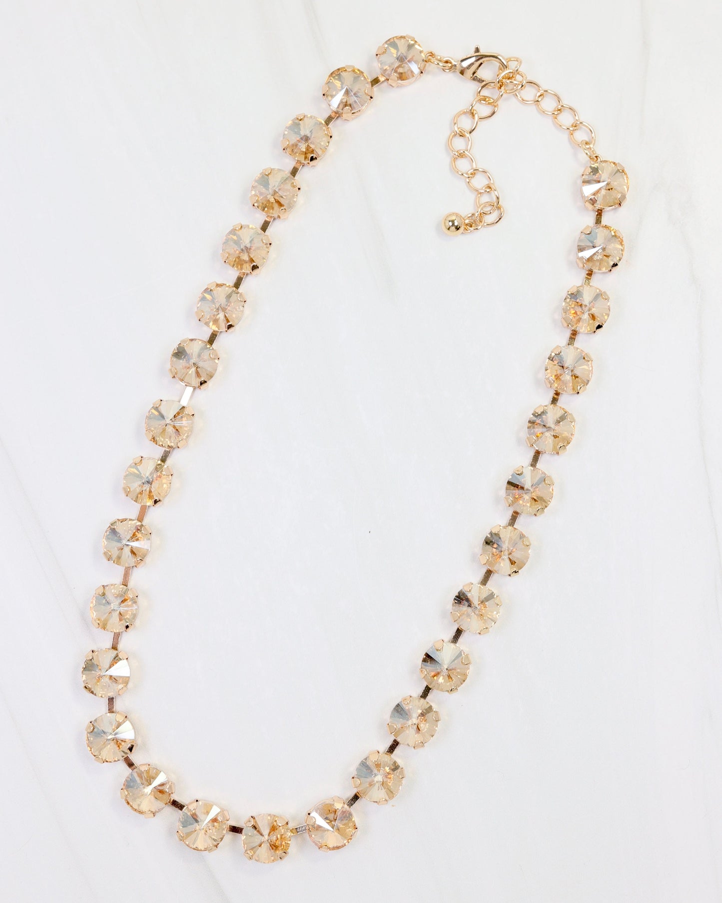 Radcliffe Rhinestone Necklace Champagne