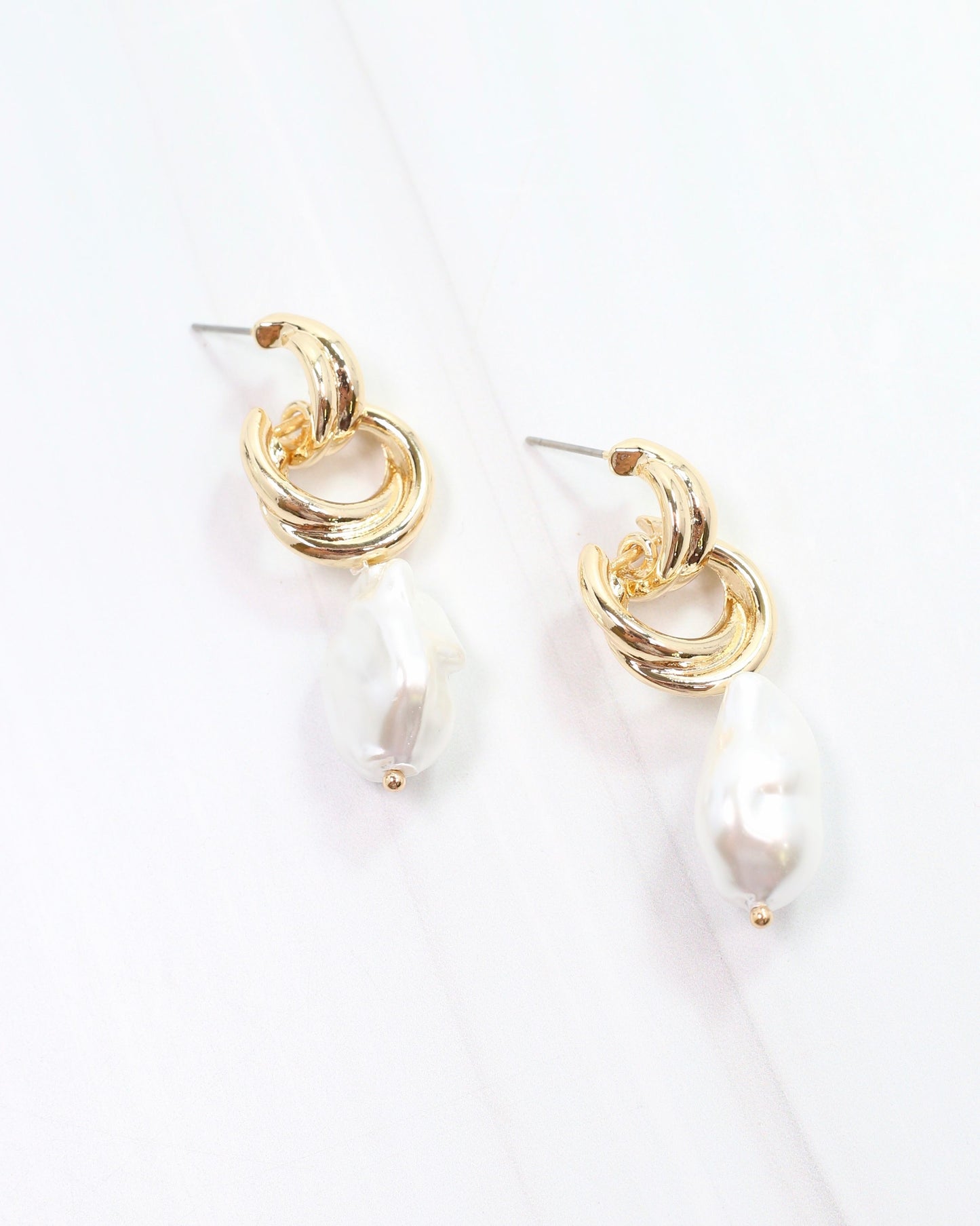 McCall Pearl Drop Earring Gold