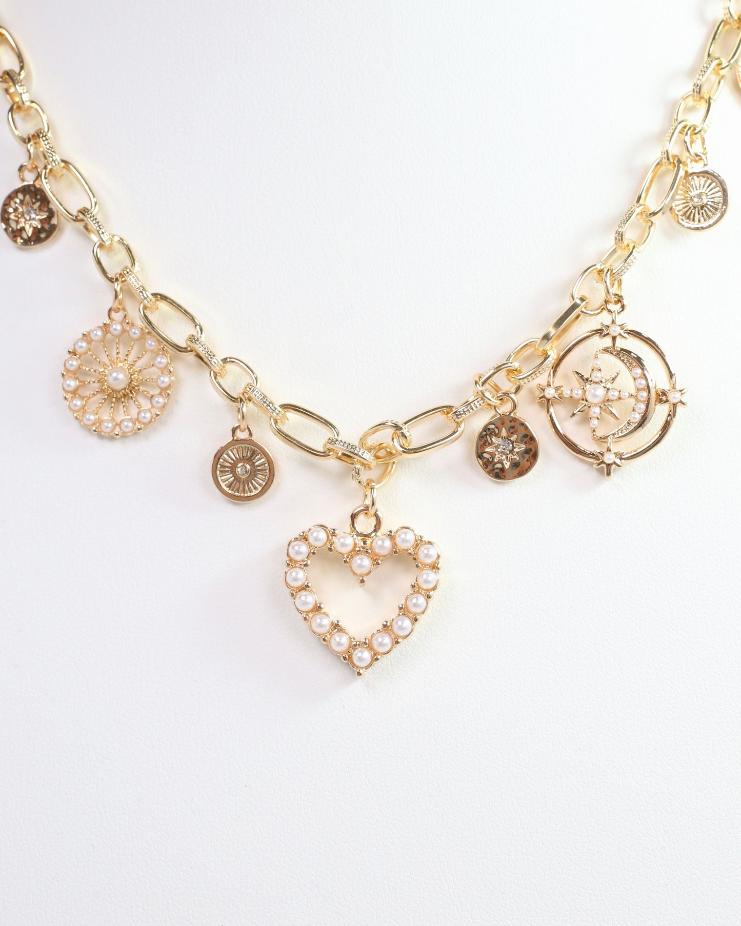 Worthington Charm Necklace Gold
