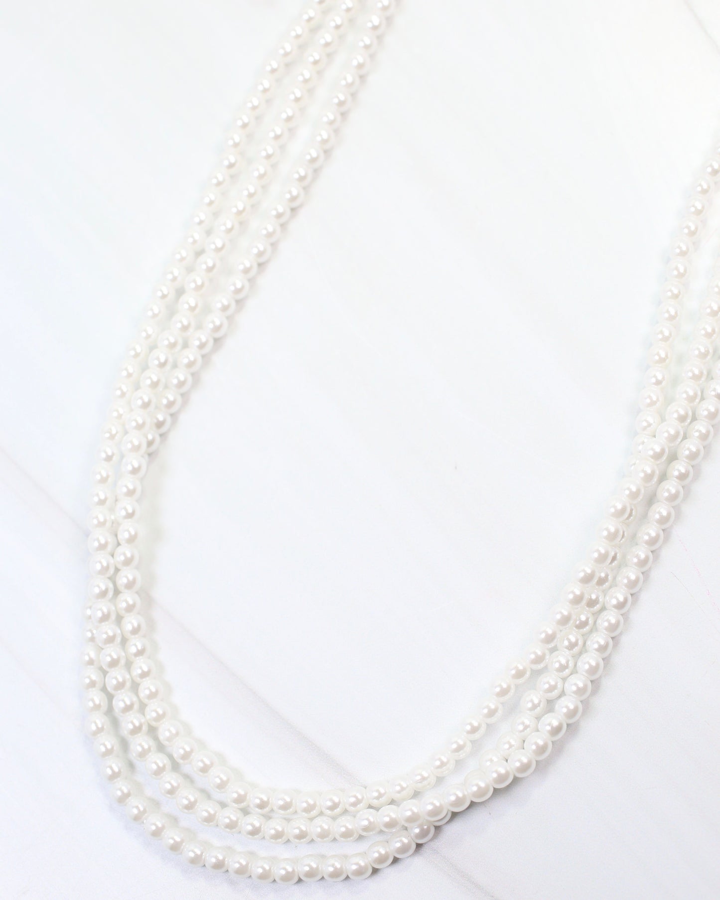 Gulfport Layered Pearl Necklace Cream