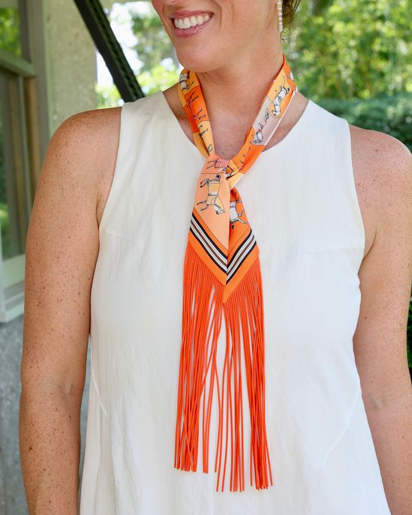 Cambridge Tassel Scarf Orange