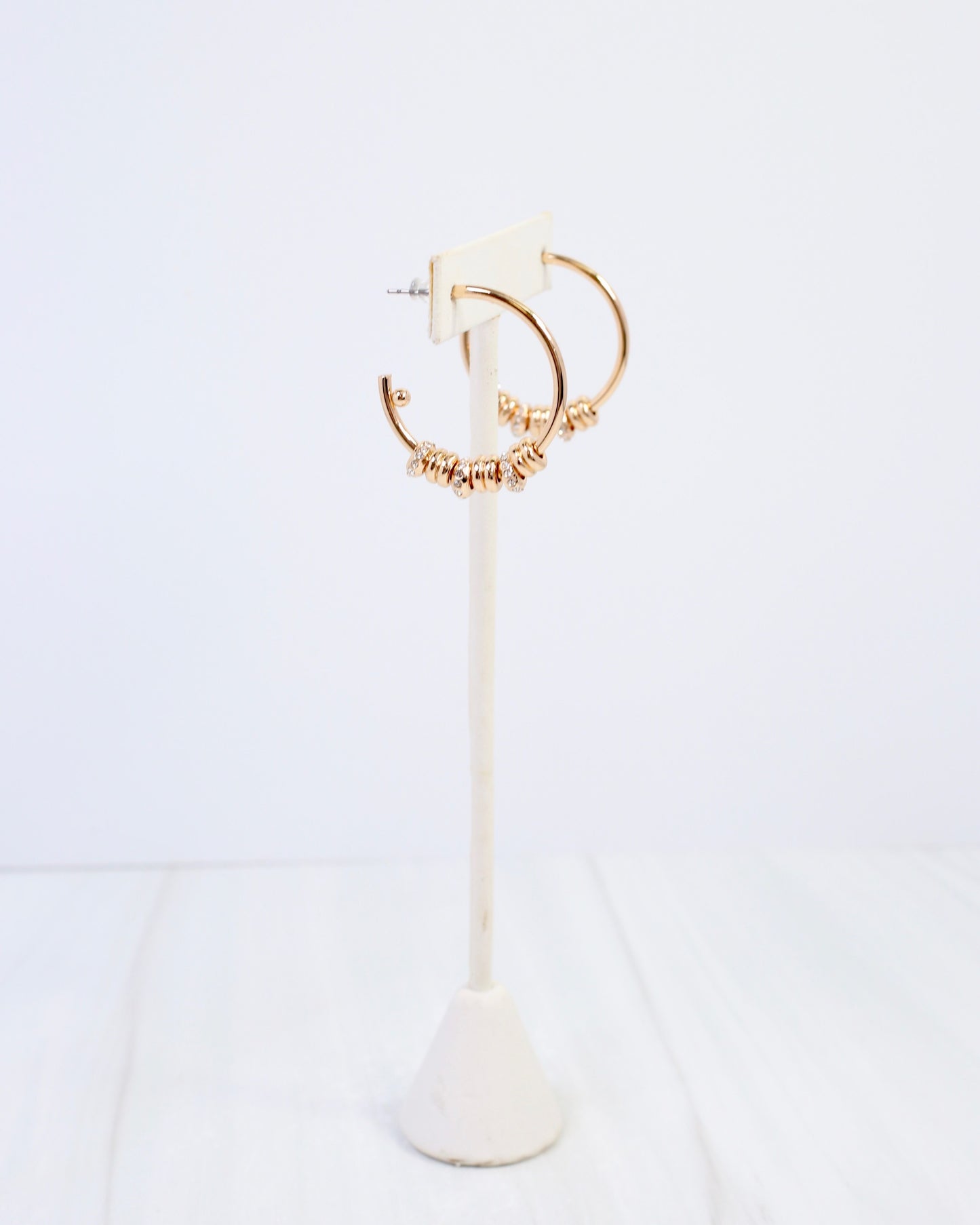 Dearborn Embellished Hoop Earring Gold